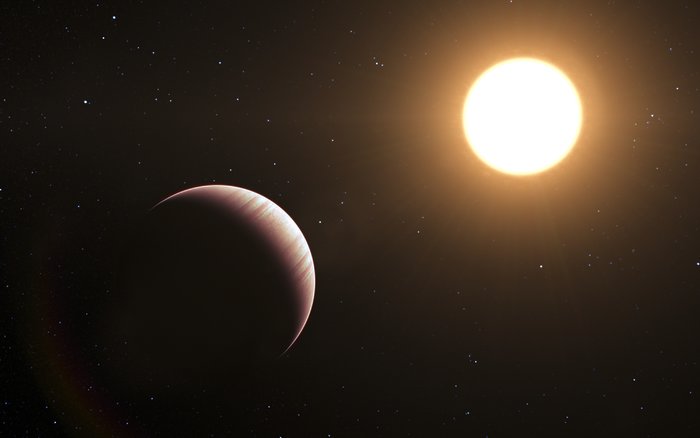 Taiteilijan näkemys eksoplaneetta Tau Boötis b:stä