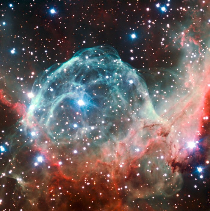 L'immagine della Nebulosa Elmetto di Thor realizzata per il 50esimo anniversario dell'ESO