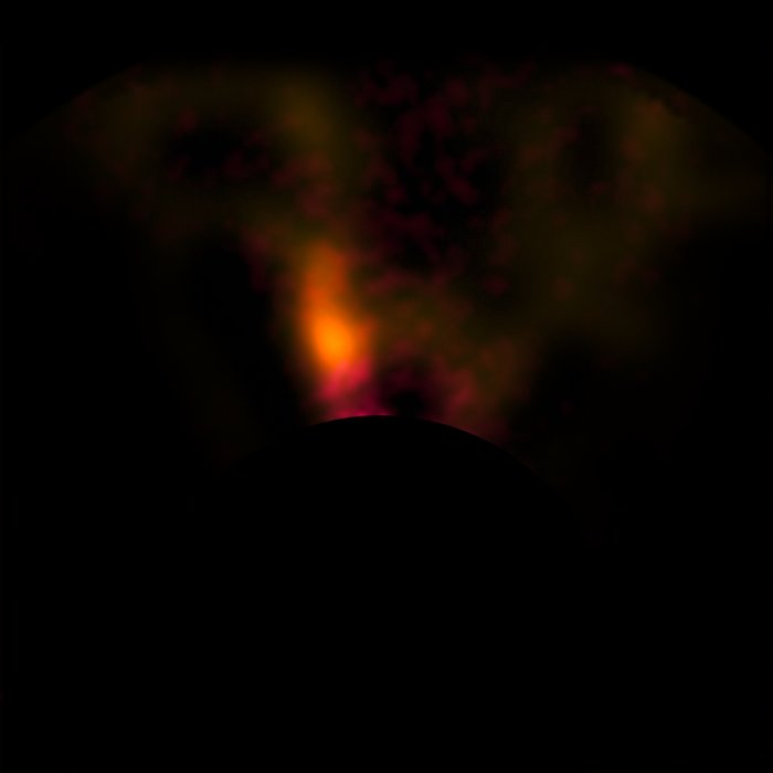 Image de la protoplanète autour de la jeune étoile HD 100546 prise par le VLT