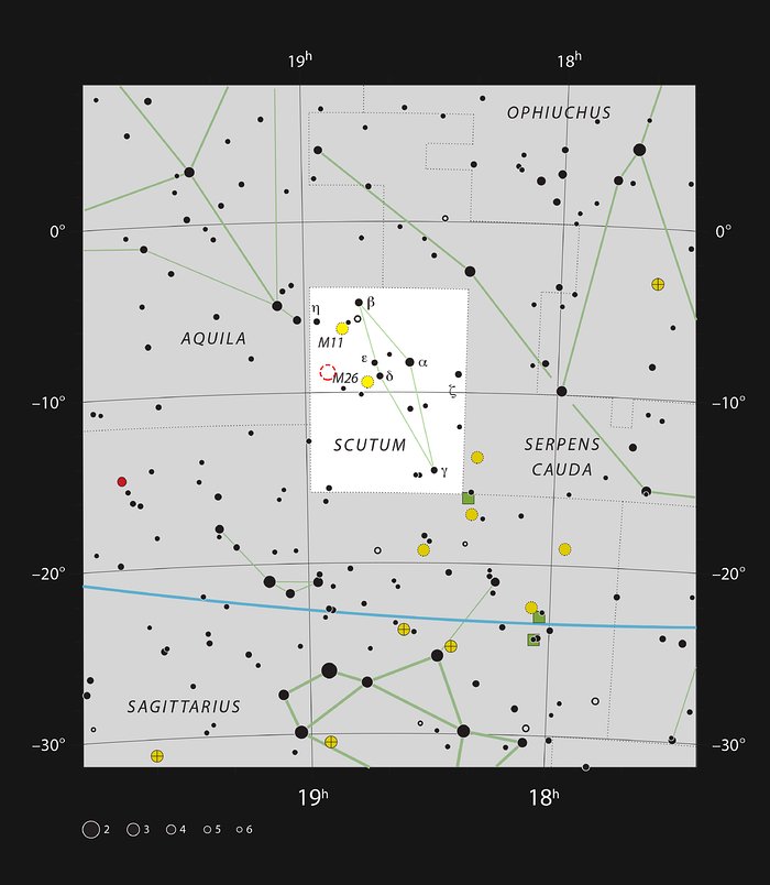 A nebulosa planetária IC 1295 na constelação do Escudo de Sobieski