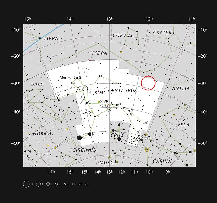 Den aktiva galaxen NGC 3783 i stjärnbilden Kentauren