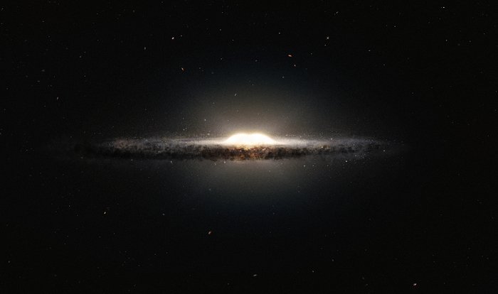 Künstlerische Darstellung des zentralen Bulges der Milchstraße