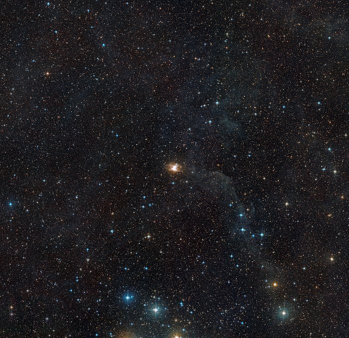 Imagen de amplio campo del área que rodea a la nebulosa Toby Jug  