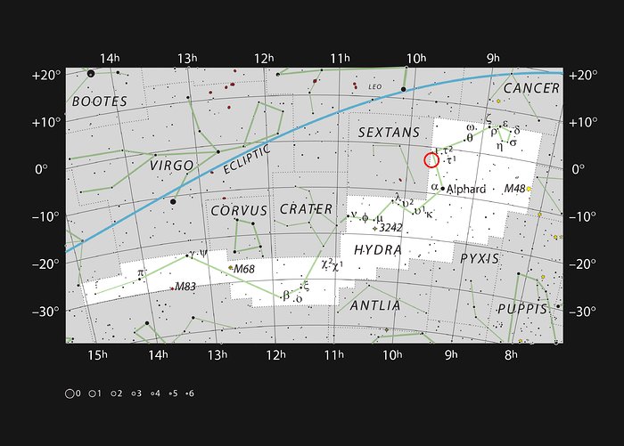 A nebulosa planetária Abell 33 na constelação da Hidra