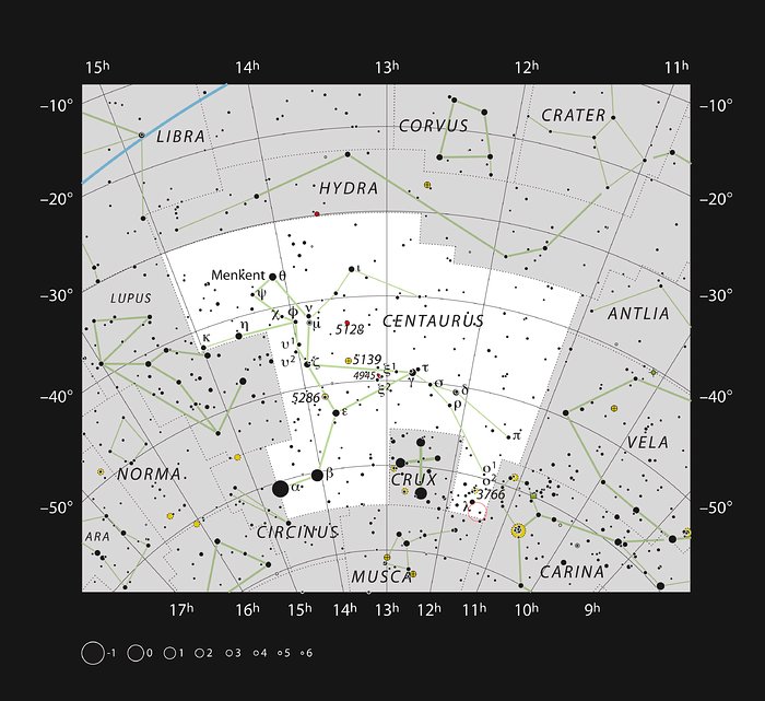 La región de formación estelar Gum 41 en la constelación de Centauro 