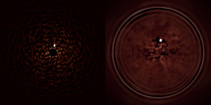 Der lichtschwache Begleiter von Iota Sagittarii, aufgenommen mit SPHERE