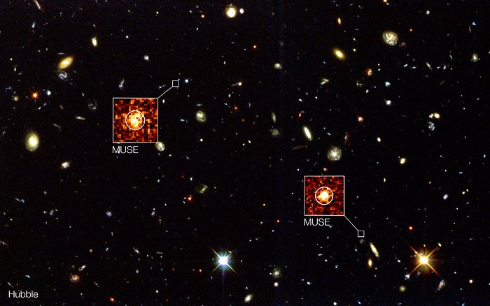 MUSE va más allá del Hubble en el Campo profundo Sur del Hubble 