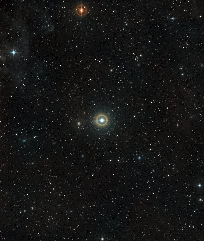 Wide-field view of the sky around the star 51 Pegasi