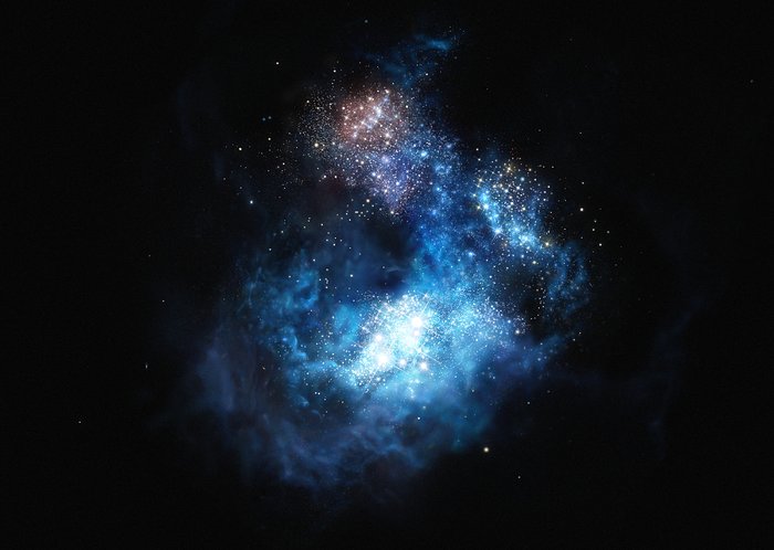 Artist’s impression of CR7: the brightest galaxy in the early Universe