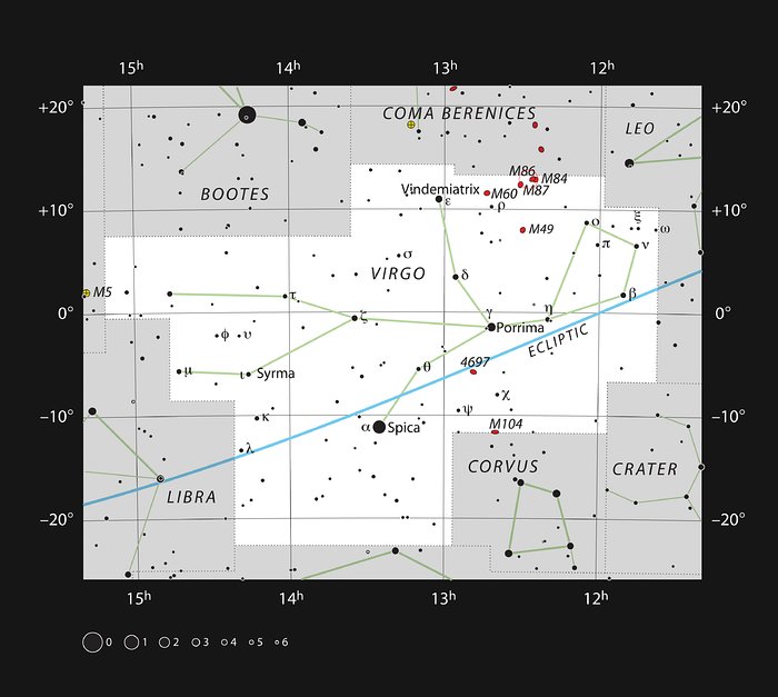 Messier 87 im Sternbild Jungfrau