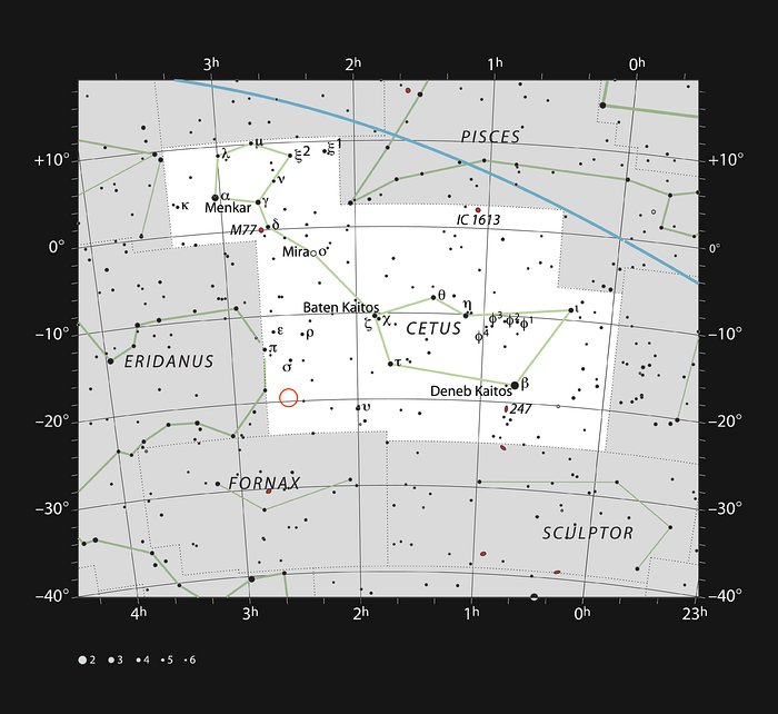 La estrella HIP 11915 en la constelación de Cetus