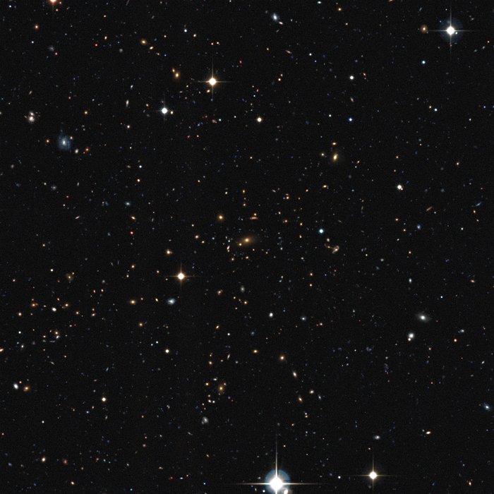 Visible light view of a distant galaxy cluster discovered in the XXL survey