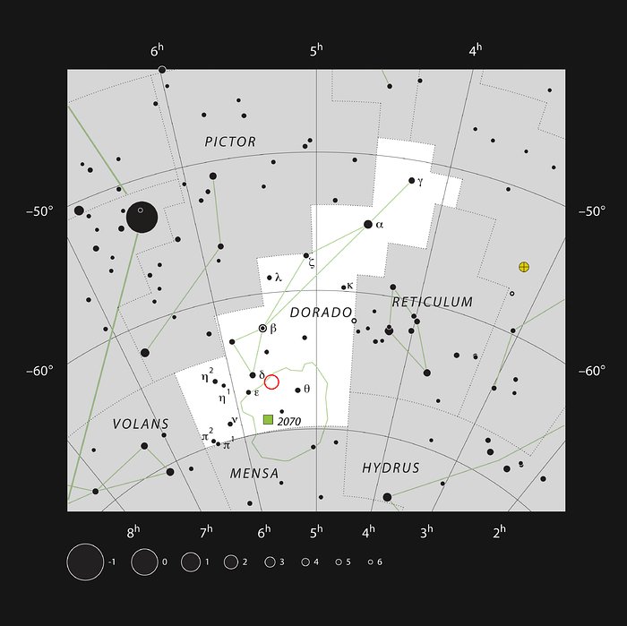 LHA 120-N55 in the constellation of Dorado