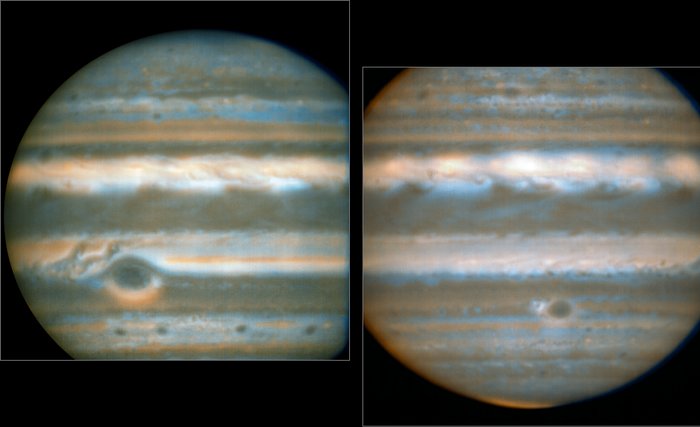 Duas faces de Júpiter