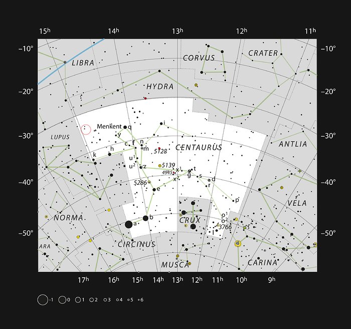A estrela tripla HD 131399 na constelação do Centauro