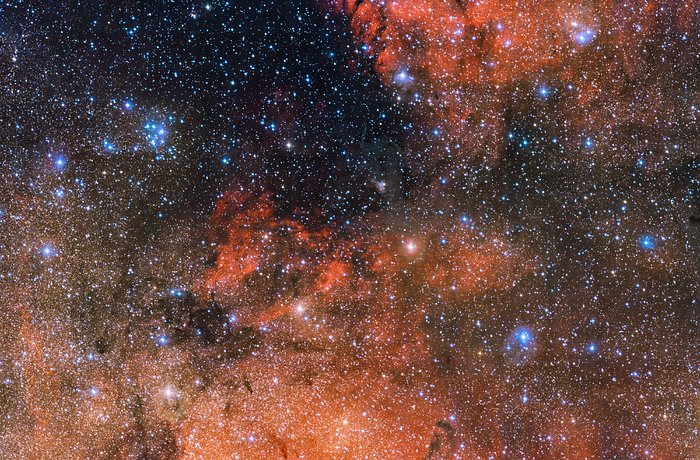 L'ammasso stellare Messier 18 e i suoi dintorni