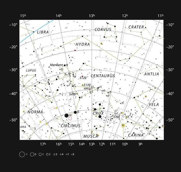 Proxima Centauri in the southern constellation of Centaurus