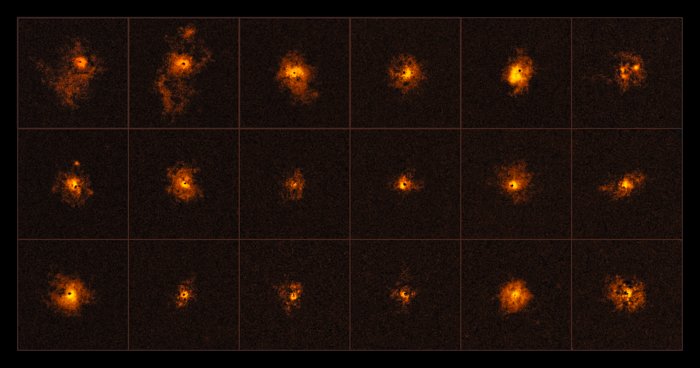 Halos brillants autour de quasars distants