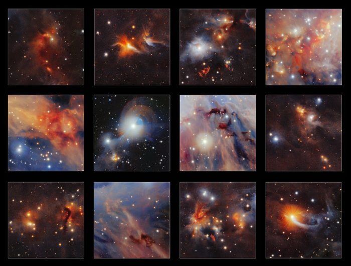Highlights from VISTA image of Orion A