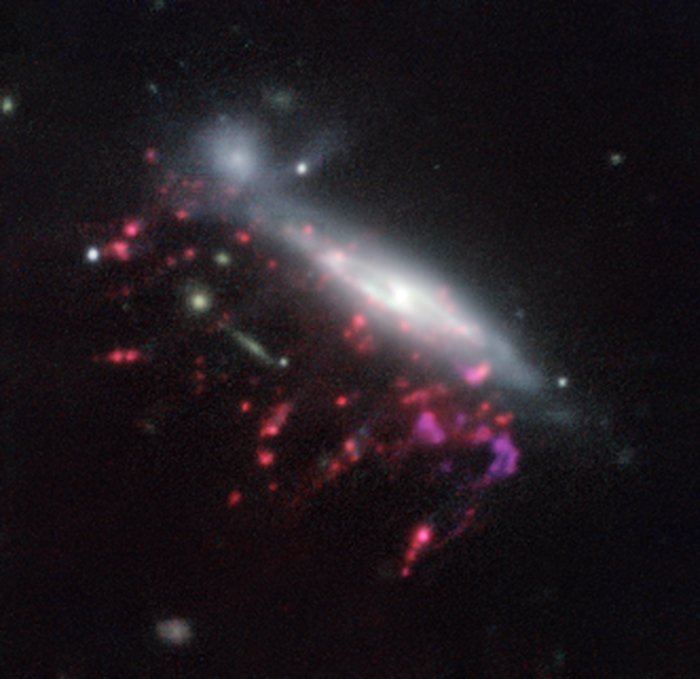 Přiklad medúzovité galaxie