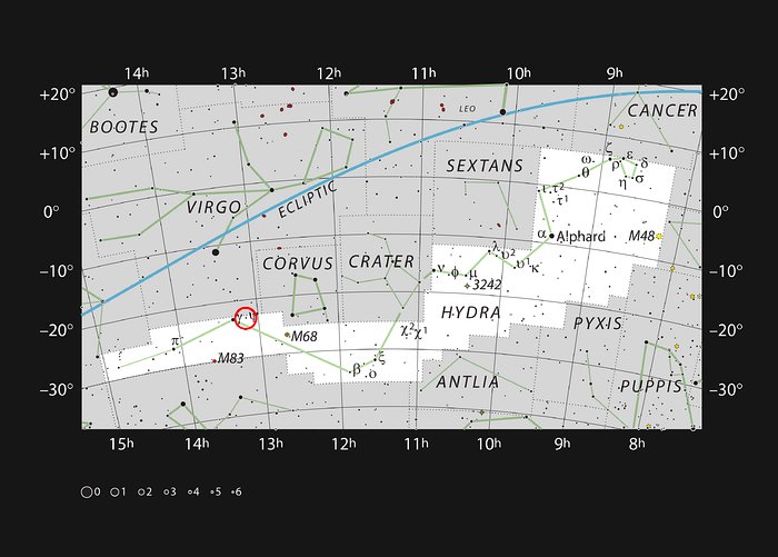 Galaxen NGC 4993 i stjärnbilden Vattenormen