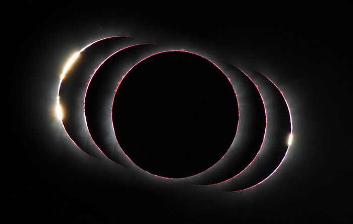 Composición de imágenes del eclipse híbrido de Sol del 3 de noviembre de 2013