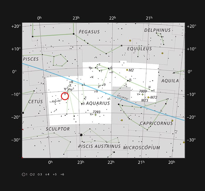 Abell 2597 na constelação do Aquário