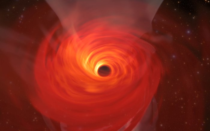 Symulacja supermasywnej czarnej dziury