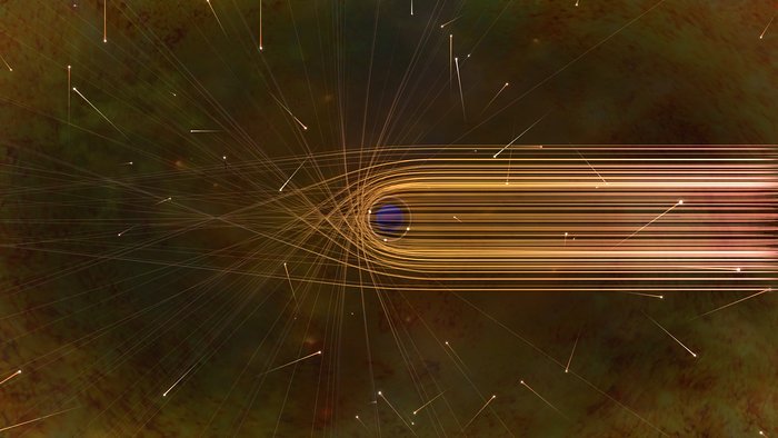 Die Wege von Photonen in der Nähe eines schwarzen Lochs