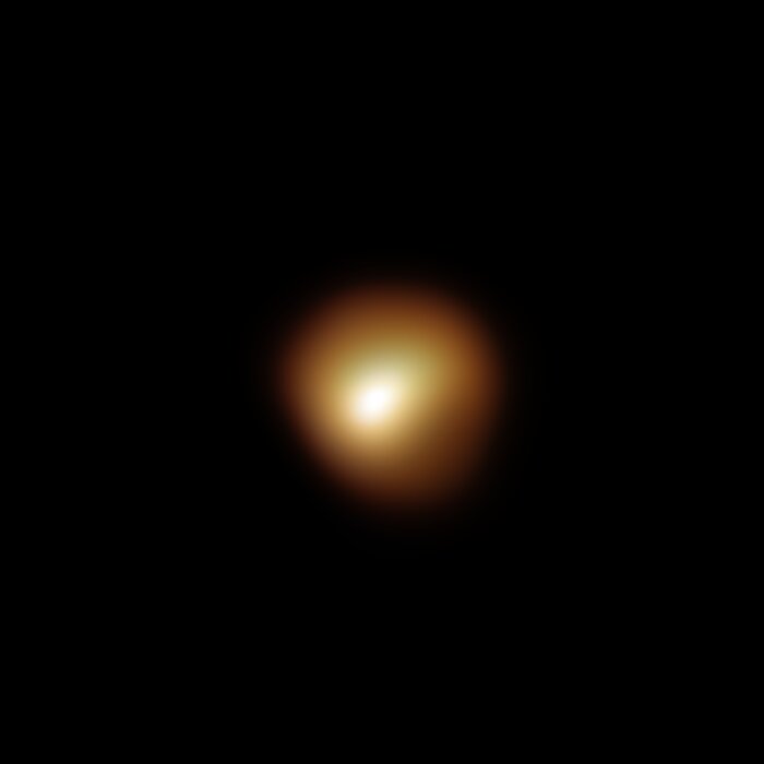 Imagem da superfície de Betelgeuse tirada em Março de 2020
