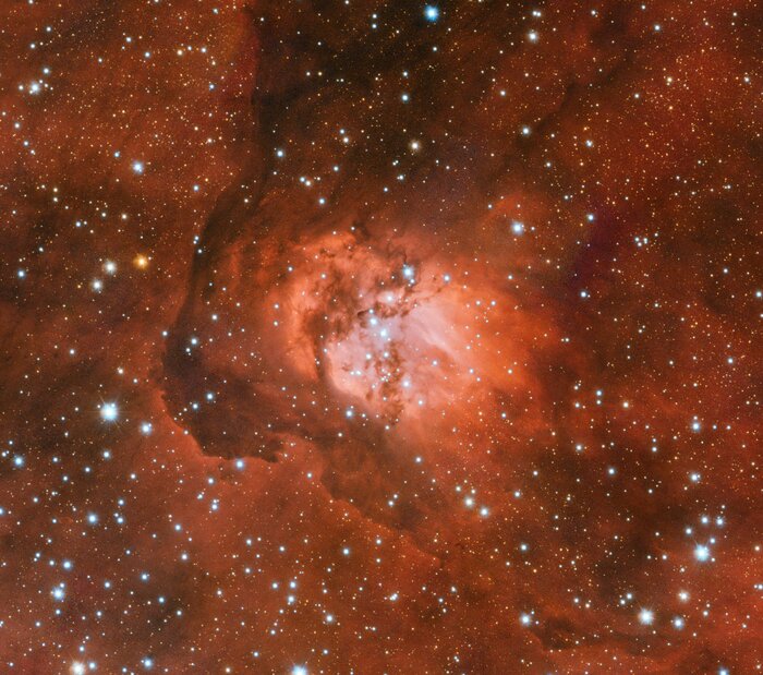 Imagem no visível da nebulosa Sh2-54 obtida com o VST