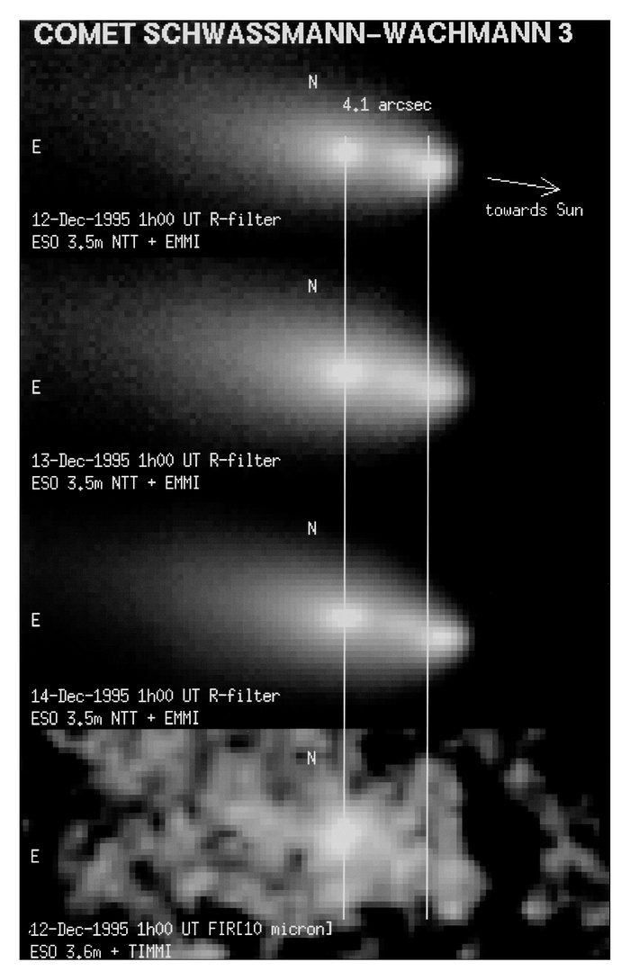 Prime immagini della cometa Schwassmann-Wachmann 3 spaccata