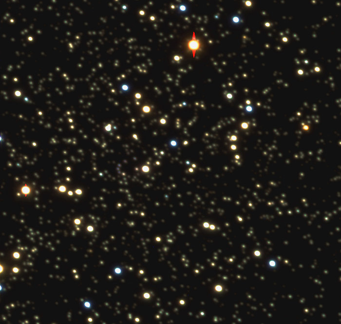 La zona central del cúmulo globular Messier 4