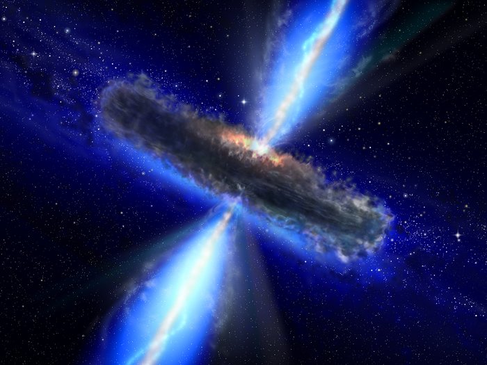 A dust-bound supermassive black hole [artist's impression]