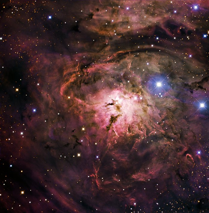 The glow of the Lagoon Nebula