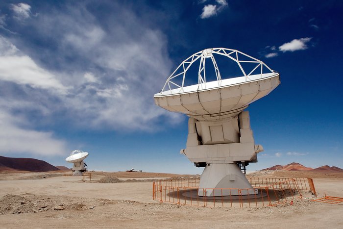 ALMA antennas on Chajnantor