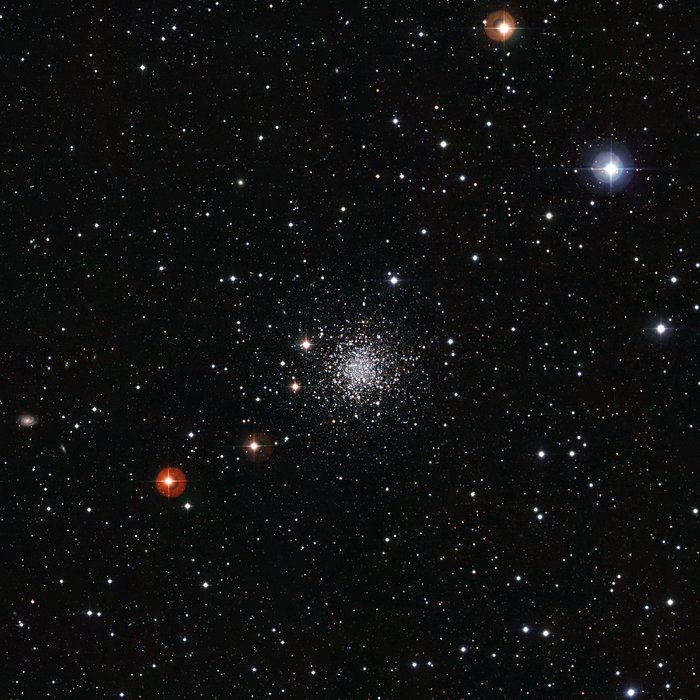 An ancient cluster of stars against a stunning background