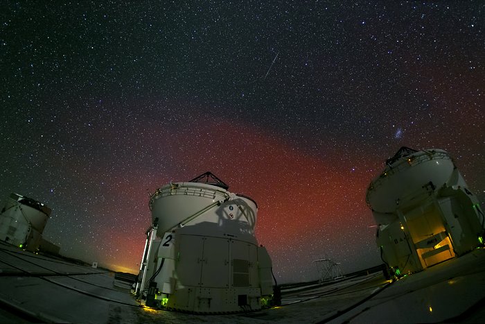 Flammende himmel over Paranal