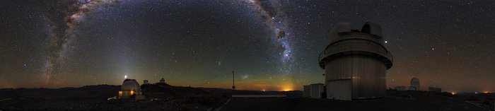 Luzes por cima de La Silla