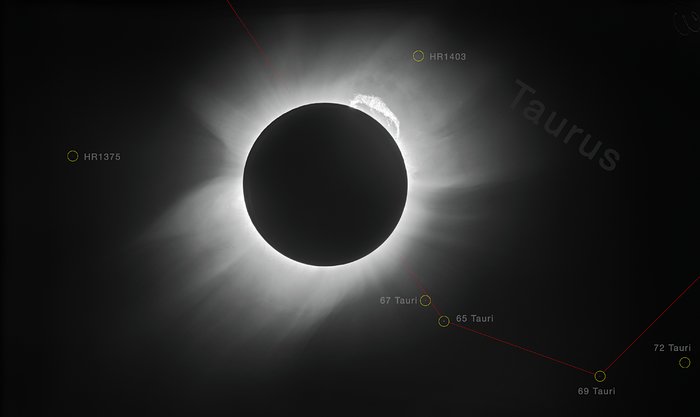 Image à haute résolution de l'éclipse solaire de 1919