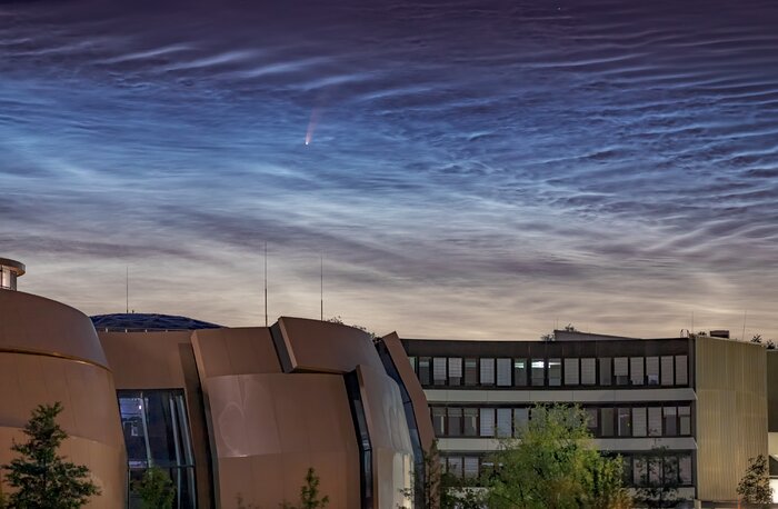 Comet NEOWISE Spotted above ESO Headquarters