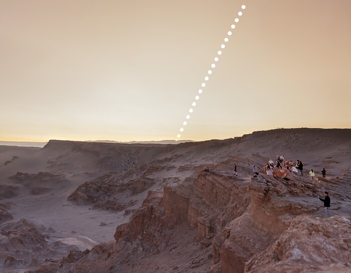 Partial eclipse over Chile’s Atacama Desert