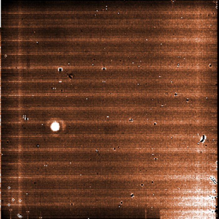 A raw image straight from the VISIR instrument on the VLT