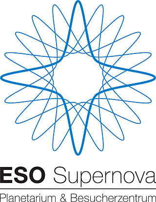 ESO Supernova logo blue (in German)