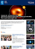 ESO — Les astronomes détectent une bulle de gaz chaud tourbillonnant autour du trou noir supermassif de la Voie lactée. — Science Release eso2212fr
