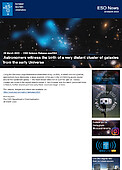 ESO — Les astronomes assistent à la naissance d'un amas de galaxies très éloigné de l'Univers primitif — Science Release eso2304fr-be