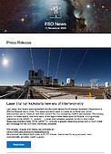 ESO — Laser trial run kickstarts new era of interferometry — Press Release eso2519