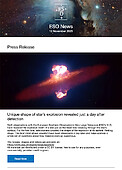 ESO — Tähden räjähdyksen erikoinen muoto paljastui vain päivä sen löytämisen jälkeen — Press Release eso2520fi