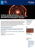 ESO Science Release eso1239fr - D’étonnantes structures spirales détectées par ALMA — De nouvelles observations dévoilent les secrets d’une étoile mourante