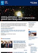 ESO Science Release eso1244pl - Kosmiczne strugi wyjaśnione — Dziwna para starzejących się gwiazd rzeźbi spektakularny kształty mgławicy planetarnej